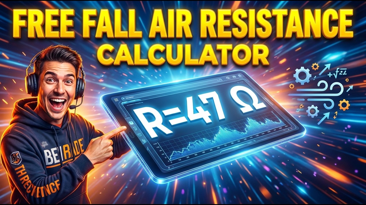 Free Fall Air Resistance Interactive Calculator