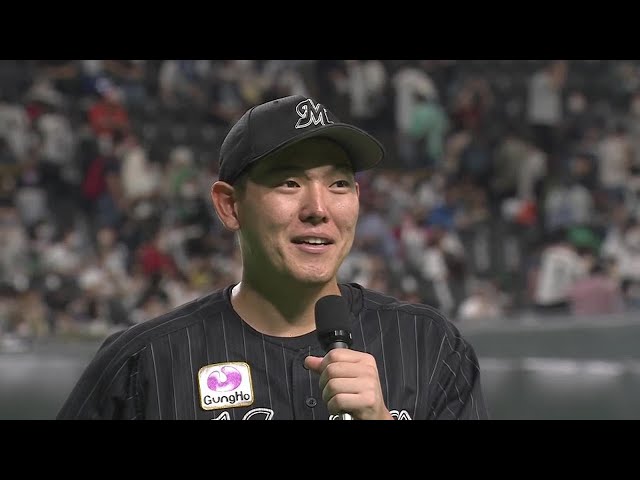 マリーンズ・安田尚憲選手ヒーローインタビュー 9月18日 北海道日本ハムファイターズ 対 千葉ロッテマリーンズ