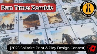 Playthrough | Run Time: Zombie (2025 Solitaire Print and Play Design Contest)