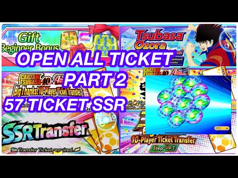 57 TICKET SSR BAK JADI APA NIH. LANJUT GACHA TICKET + BEGINNER BONUS BENTUK TIM. TSUBASA DREAM TEAM