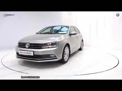 CMG VW SLIGO: 2015 VW Jetta 2.0TDI Highline 110BHP Manual Silver Metallic / Leather & Cloth