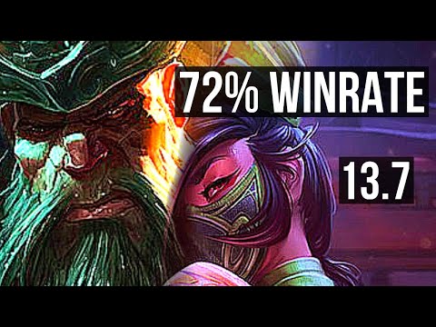 GANGPLANK vs AKALI (TOP) | 72% winrate, 11/1/3, Legendary | KR Master | 13.7