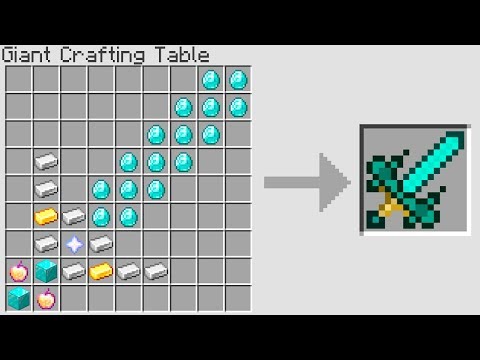 Minecraft UHC but with giant op crafting recipes...