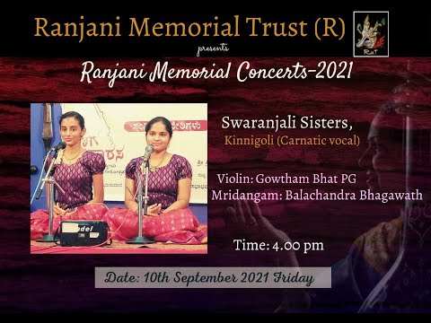 Swaranjali Sisters - Carnatic Vocal | Ranjani Memorial Concerts - 2021 Day 2