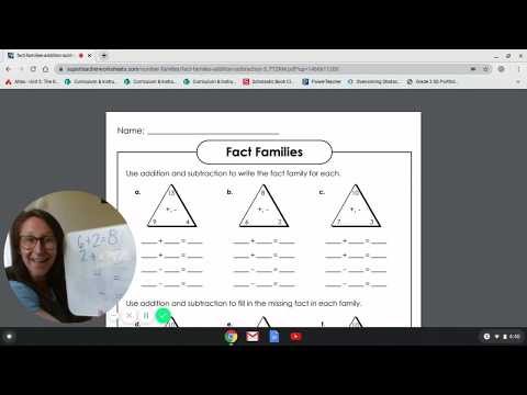 Fact Families Addition and Subtraction