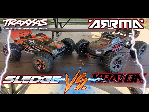 Arrma Kraton 6s RTR EXB vs Traxxas Sledge 6s Battle BASH