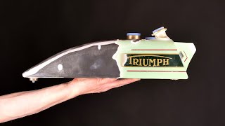 Restoring a 100 year old motorcycle tank