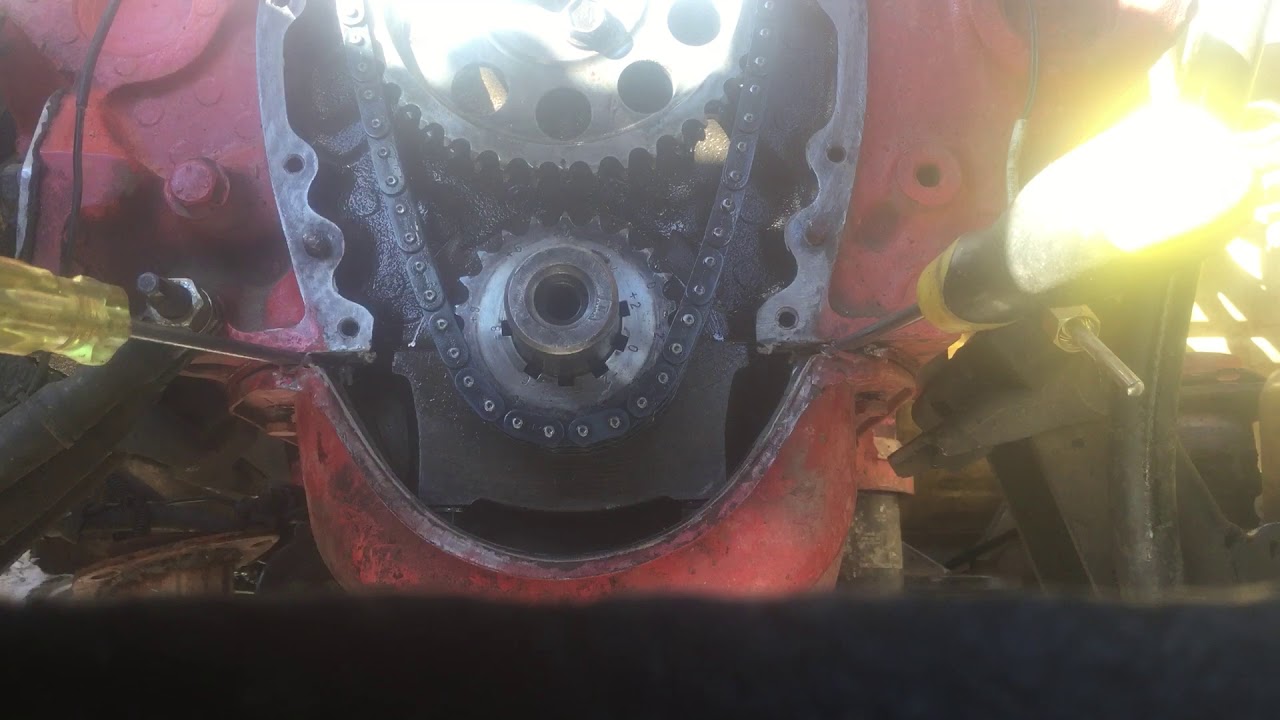 How to reinstall 350 SBC timing cover in car