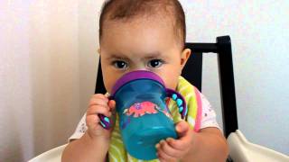 Cute Baby Keila Drinking From Her Sippy Cup