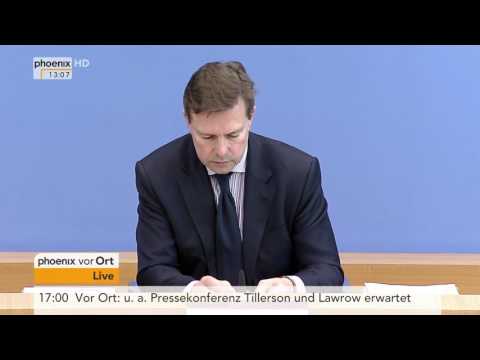 Bundespressekonferenz zum Anschlag auf die Fußballmannschaft des Borussia Dortmund am 12.04.2017