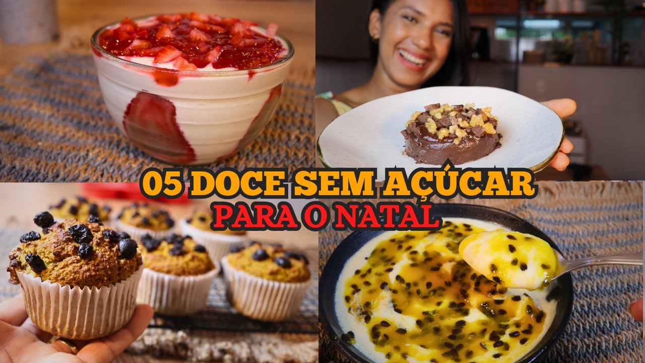 05 SUGAR-FREE SWEETS for CHRISTMAS! Healthy Dessert Recipes