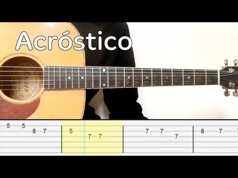 Shakira - Acrostico (Easy Guitar Tutorial Tabs)
