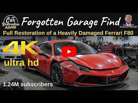 Thumbnail for ASMR Car Restoration 2025 Ferrari F80 Red Forgotten Garage Find Full Restoration of a Heavily by Ferrari F80