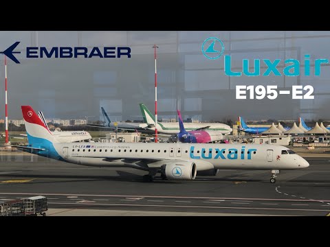 Joint me on Luxair new Embraer E195 -E2 from |Rome-Luxembourg|
