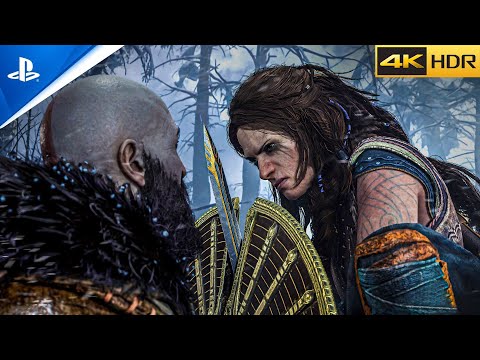 God of War Ragnarök - Intro Freya Attacks Kratos PS5 4K 60FPS