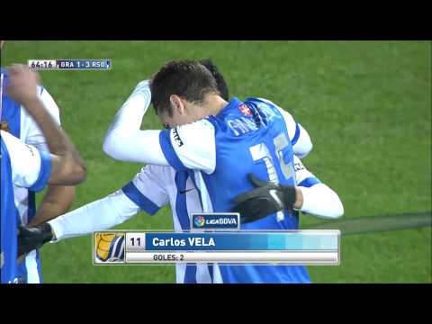 Gol de Vela (1-3) en el Granada CF - Real Sociedad - HD
