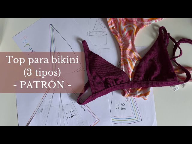 Vídeo relacionado con Aunribor Conjunto de Bikini para Mujer Halter Triángulo Bikini Top Braga de Bikini con Ajustable Cordón de Cintura Baja Bañador con Estampado Jacquard Broche Dorado Traje de Baño Dos Piezas