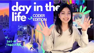LIFE AS A TECHIE | raw productivity, coding, full setup reveal, gym