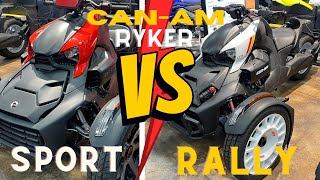 ALL NEW 2022 CAN-AM RYKER RALLY VS SPORT MODELS! WAlk around &amp; comparison! RALLY COMES W/ AKRAPOVIC!