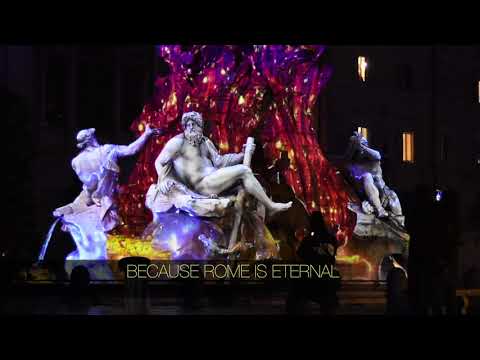 Piazza Navona 3D light show