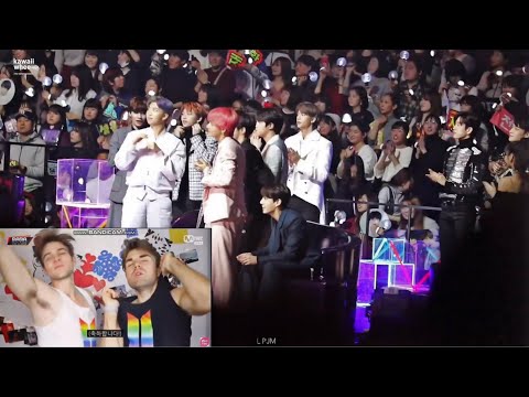 181212 BTS reaction to Favorite Music Video VCR @ MAMA in Japan
