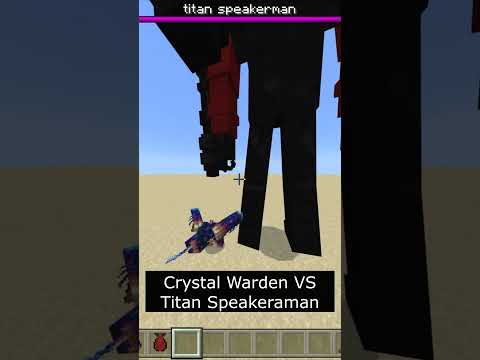 Crystal Warden vs Titan Speakerman in Minecraft Mob Battle #shorts #minecraft #minecraftshorts