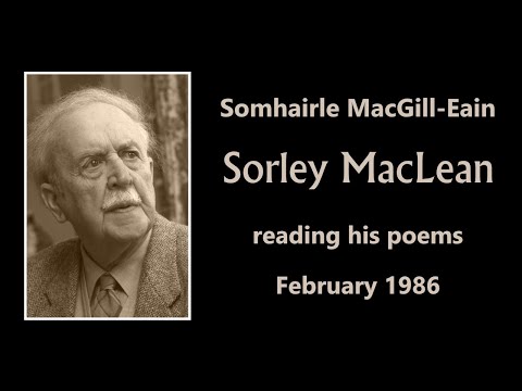 Sorley MacLean reading his poems at the School of Scottish Studies in Edinburgh, 12 February 1986