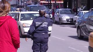 Efectiva vigilancia policiaca en el centro de la ciudad