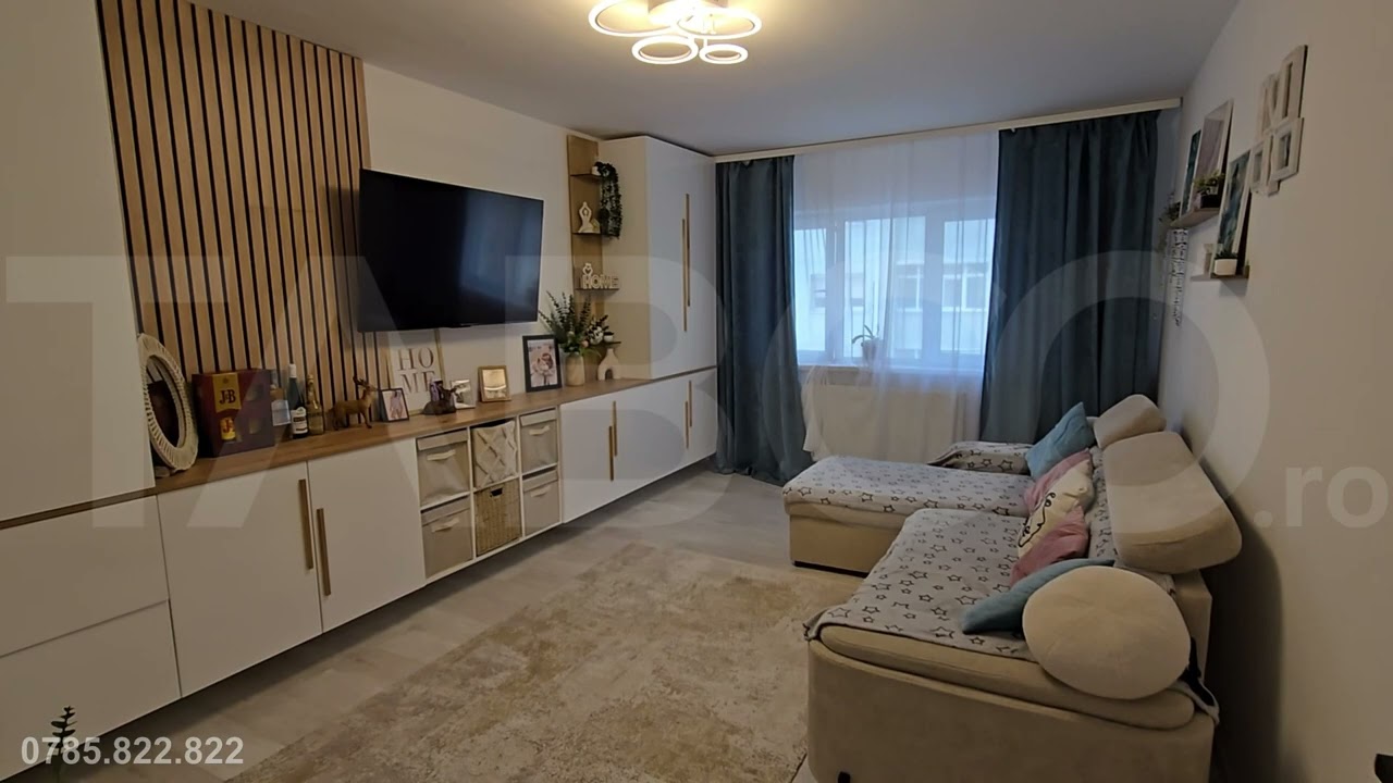Apartament decomandat de vanzare mobilat pivnita Vasile Aaron Sibiu - Video