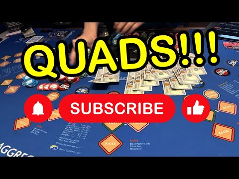 HEADS UP (ULTIMATE TEXAS HOLD 'EM) HOLD 'EM in LAS VEGAS! QUADS!! AMAZING SESSION!! - YouTube
