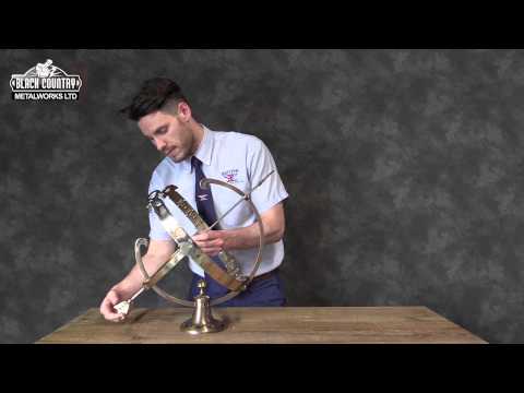 Profatius Brass Armillary Sundial Black Country Metal Works, Armillary Manufacturer