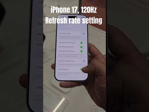iPhone 17 Actual 120Hz Settings test #shorts #iphone #iphone17 #120fps