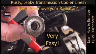 Transmission Line on Radiator Removal (QD), 2004 & Newer F-150, and 2008 & Newer Super Duty Trucks