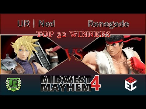 Midwest Mayhem 4  TOP 32 WINNERS - UR | Ned (Cloud, Diddy Kong) vs Renegade (Ryu)