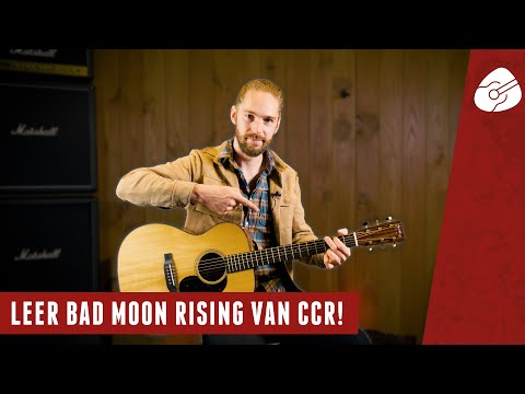 BAD MOON RISING op GITAAR (nummer met 3 akkoorden)