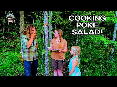 Cooking Poke Salad - Eating Wild Foods on our Homestead