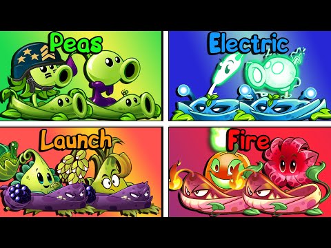 PvZ 2 Vines Teams - PEA vs POWER vs BLASTBERRY vs PYRE Vine - Plant vs Plant Battlez - Who Will Win?