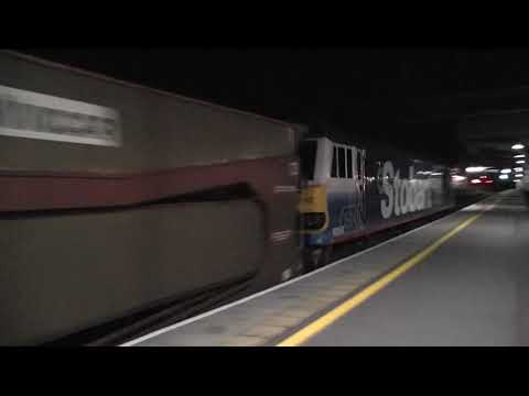 (HD) Stobart Rail 92017 'Bart The Engine' blasts through Nuneaton working 6L48 - 31/10/11
