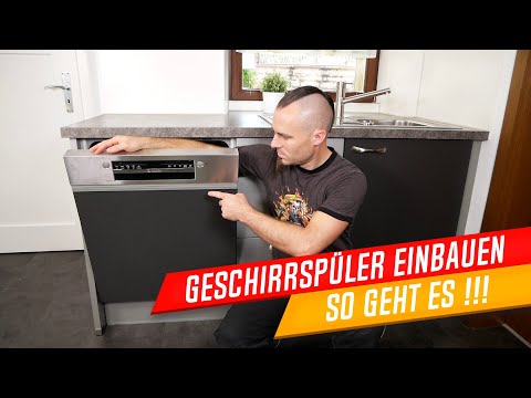 teilintegrierter Geschirrspüler einbauen, Spülmaschine einbauen, Möbelfront Geschirrspüler montieren
