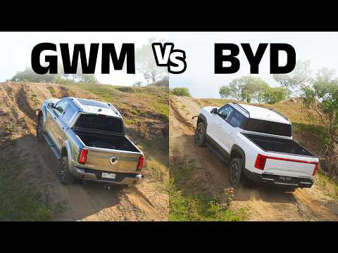BYD Shark vs GWM Cannon Alpha PHEV: ULTIMATE off-road and towing comparison review!