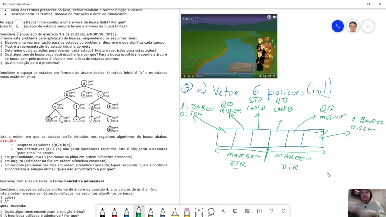 Buscas em Espaço de Estados: Resolução do Exercício 3: Problema dos missionários e canibais