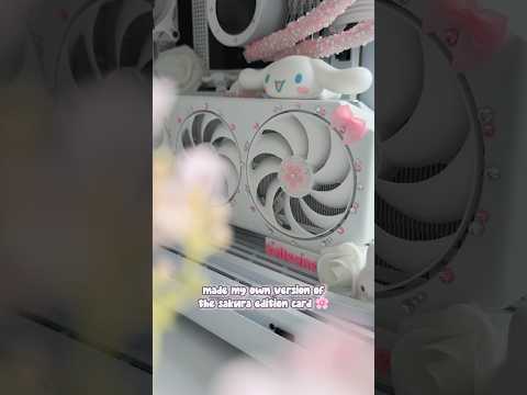 PowerColor Hellhound 9070 XT Spectral White but make it sakura coded 🌸 #pcbuild #gamingpc #gaming