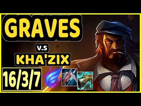 GRAVES vs KHA'ZIX - 16/3/7 KDA JUNGLE CHALLENGER GAMEPLAY - BR