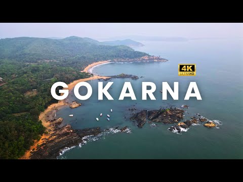 Gokarna BEACH Drone Shots | 4K Cinematic Video of Om Beach | Kudle Beach | Paradise Beach