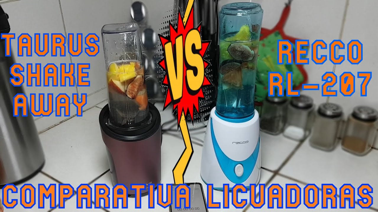 Watch Licuadora TAURUS-Shake Away VS Licuadora RECCO RL-207-COMPARATIVA DE LICUADORAS Personal vs Portátil Now Licuadora TAURUS-Shake Away VS Licuadora RECCO RL-207-COMPARATIVA DE LICUADORAS Personal vs Portátil