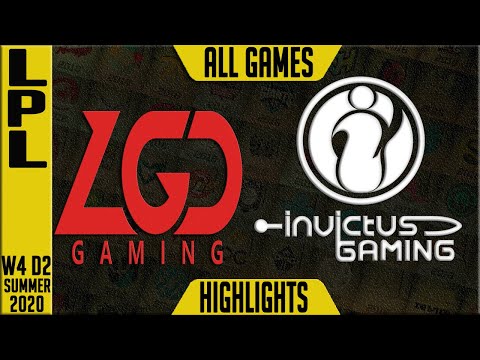 LGD vs IG Highlights | ALL GAMES LPL Summer 2020 W4D2 | LGD Gaming vs Invictus Gaming