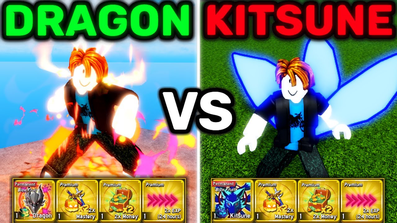Level 1 - 2600 Dragon VS Kitsune RACE (Noob To Pro) Blox Fruits