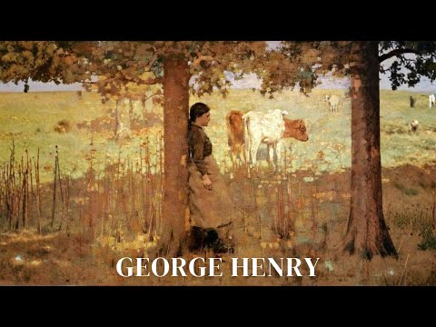 Painting a watercolor rural scene painting | George Henry Study Tutorial
