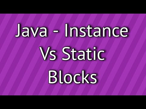 Java Instance Vs Static Block
