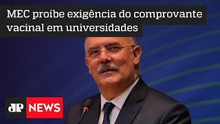 Milton Ribeiro: ‘Acho correto dar oportunidade a estudantes que não se sentem seguros com a vacina’